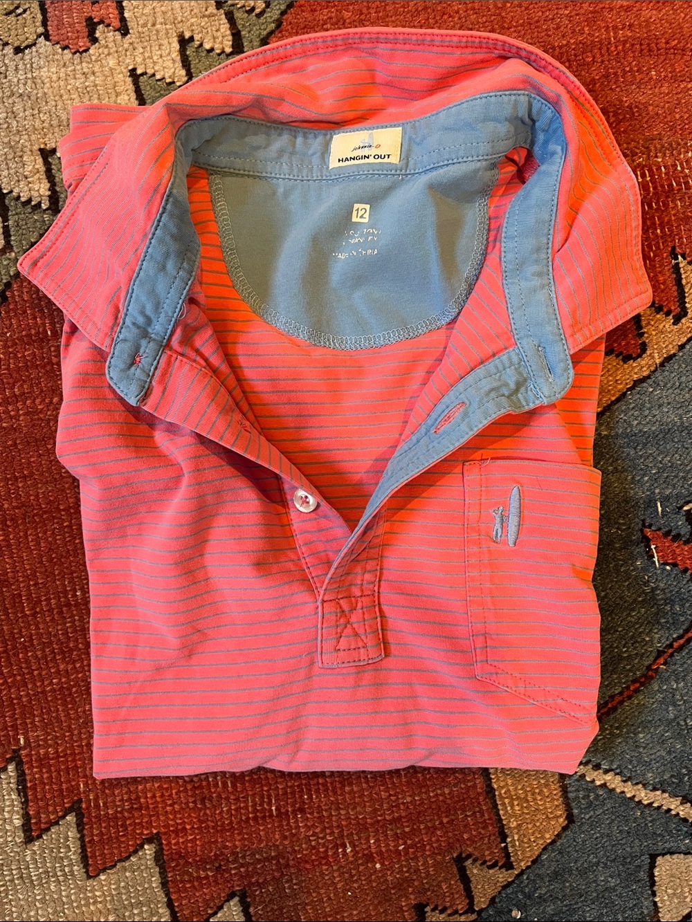 Johnnie-o 'Hangin' Out' Pink Stripe Polo